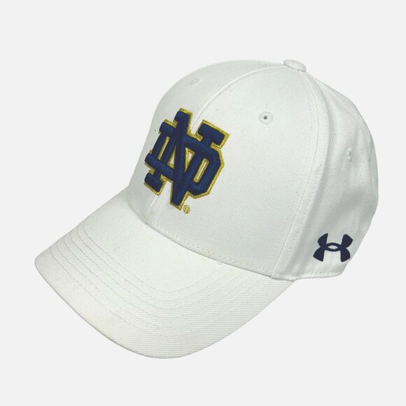 Notre Dame Fighting Irish Under Armour Classic Adjustable Hat White NWOT - Picture 2 of 6